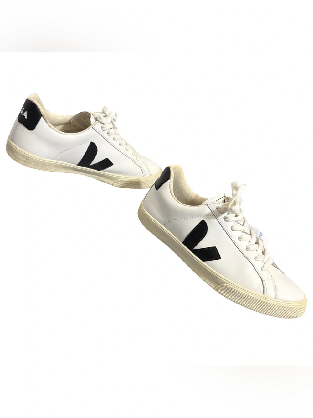 Veja • Esplar Leather Sneakers White & Black Wome’s US7 / 38